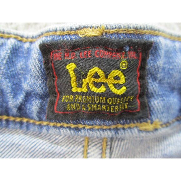 LEE Jeans Womens 14 Blue Straight Wide Leg Curvy High Rise Trouser Denim (30x32) - Picture 10 of 11